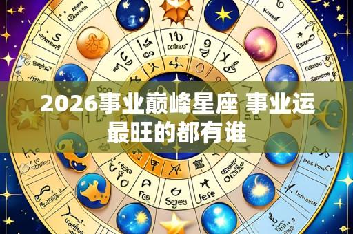 2026事业巅峰星座 事业运最旺的都有谁
