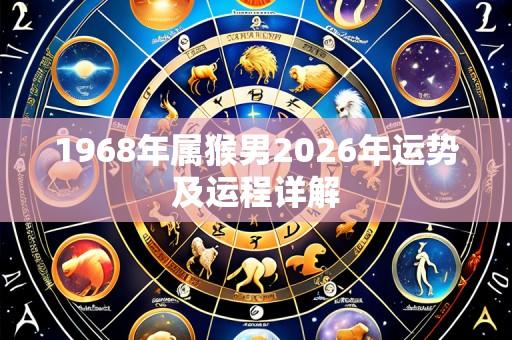 1968年属猴男2026年运势及运程详解
