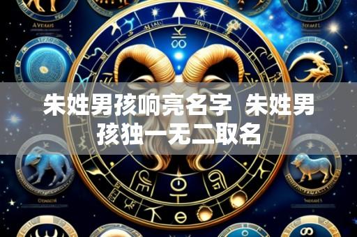朱姓男孩响亮名字  朱姓男孩独一无二取名