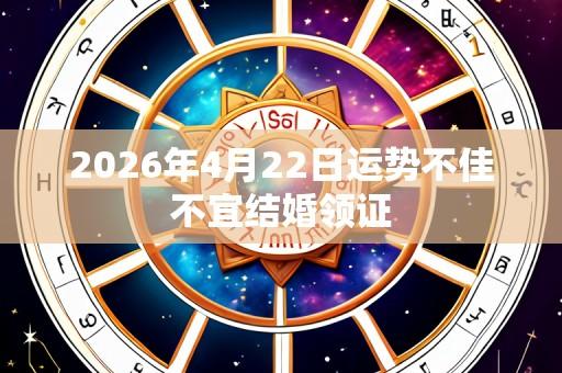 2026年4月22日运势不佳不宜结婚领证