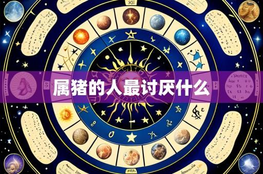 属猪的人最讨厌什么