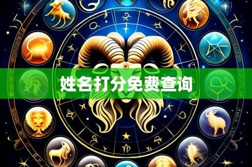 姓名打分免费查询