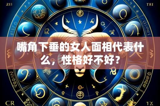 嘴角下垂的女人面相代表什么，性格好不好？