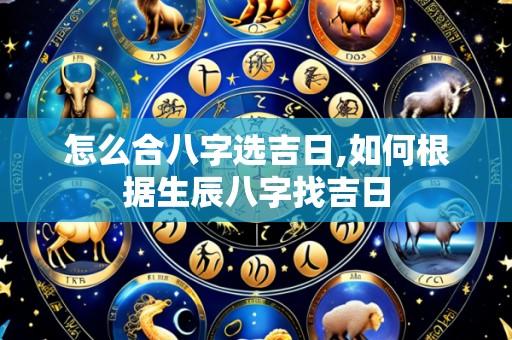 怎么合八字选吉日,如何根据生辰八字找吉日