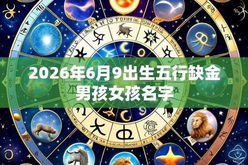 2026年6月9出生五行缺金男孩女孩名字