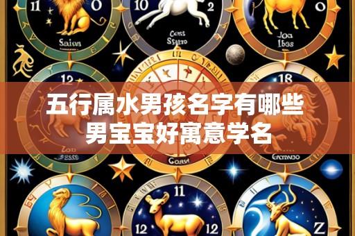 五行属水男孩名字有哪些 男宝宝好寓意学名