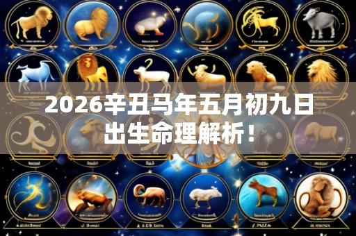 2026辛丑马年五月初九日出生命理解析!
