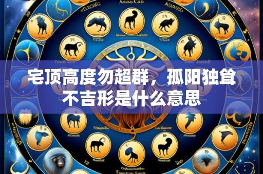 宅顶高度勿超群,孤阳独耸不吉形是什么意思