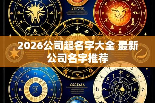2026公司起名字大全 最新公司名字推荐