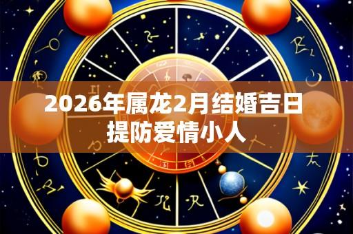 2026年属龙2月结婚吉日 提防爱情小人