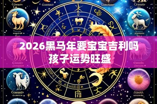 2026黑马年要宝宝吉利吗 孩子运势旺盛