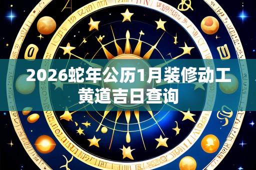 2026蛇年公历1月装修动工黄道吉日查询