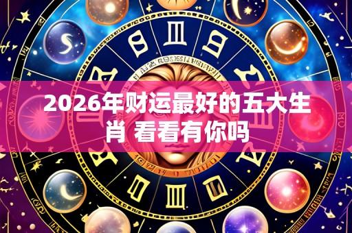 2026年财运最好的五大生肖 看看有你吗