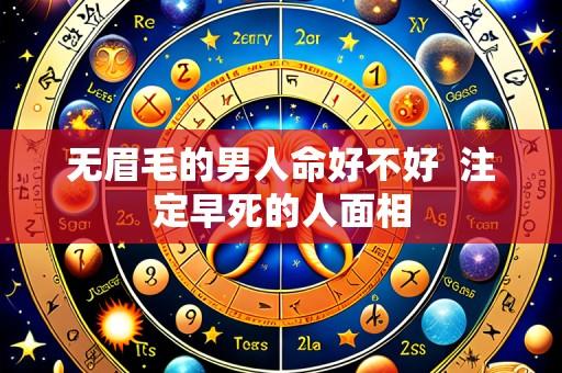 无眉毛的男人命好不好  注定早死的人面相