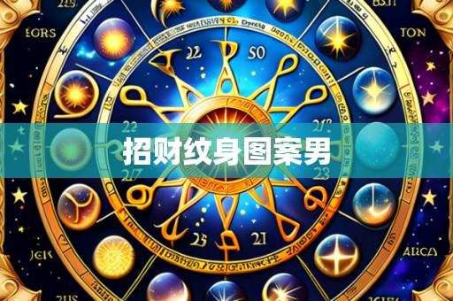 招财纹身图案男