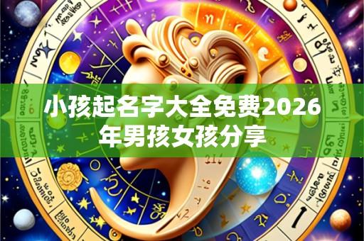 小孩起名字大全免费2026年男孩女孩分享