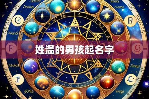 姓温的男孩起名字