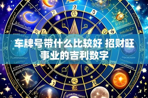 车牌号带什么比较好 招财旺事业的吉利数字