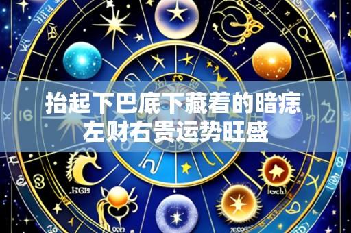 抬起下巴底下藏着的暗痣 左财右贵运势旺盛