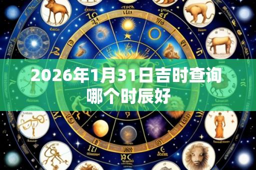 2026年1月31日吉时查询 哪个时辰好