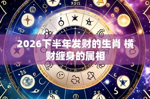 2026下半年发财的生肖 横财缠身的属相
