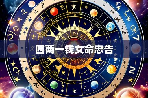四两一钱女命忠告