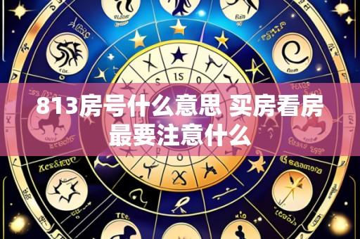 813房号什么意思 买房看房最要注意什么
