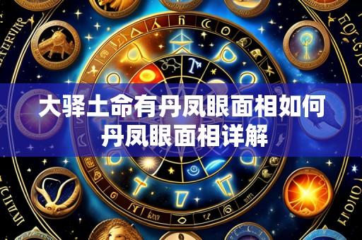 大驿土命有丹凤眼面相如何 丹凤眼面相详解