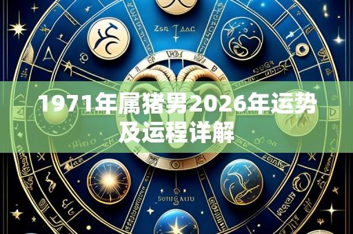 1971年属猪男2026年运势及运程详解