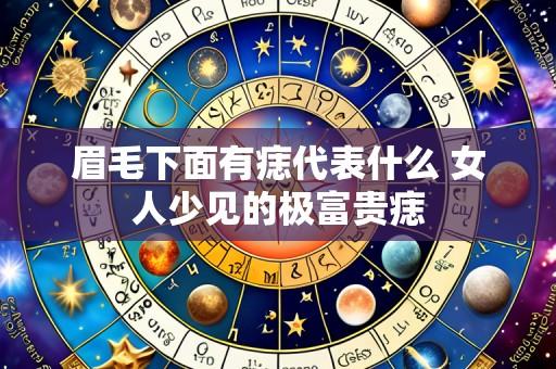 眉毛下面有痣代表什么 女人少见的极富贵痣