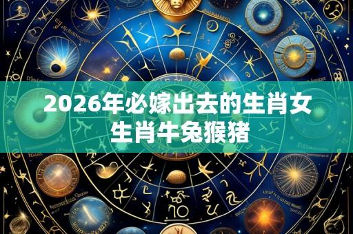 2026年必嫁出去的生肖女 生肖牛兔猴猪