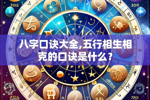 八字口诀大全,五行相生相克的口诀是什么?