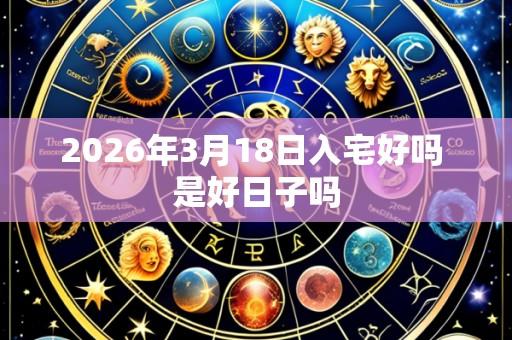 2026年3月18日入宅好吗 是好日子吗