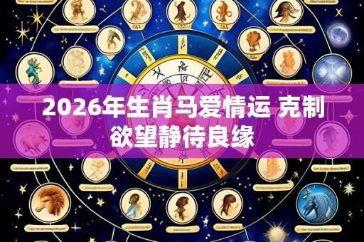 2026年生肖马爱情运 克制欲望静待良缘
