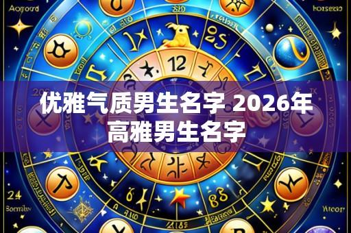 优雅气质男生名字 2026年高雅男生名字