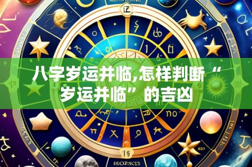 八字岁运并临,怎样判断“岁运并临”的吉凶