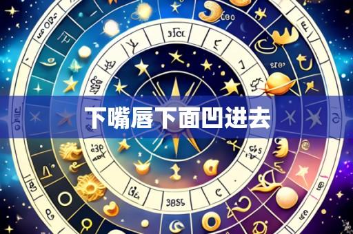 下嘴唇下面凹进去