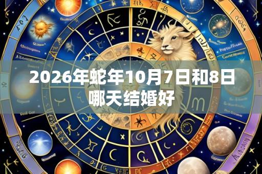 2026年蛇年10月7日和8日哪天结婚好