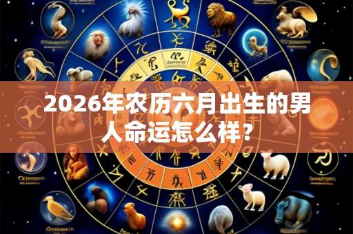 2026年农历六月出生的男人命运怎么样?