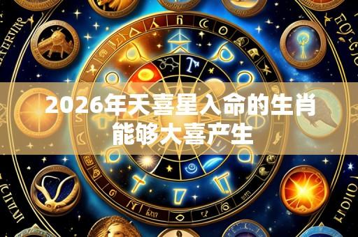 2026年天喜星入命的生肖 能够大喜产生