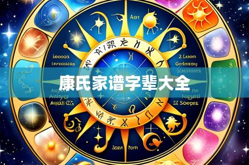 康氏家谱字辈大全