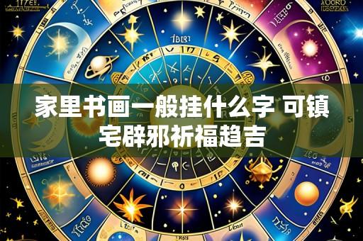 家里书画一般挂什么字 可镇宅辟邪祈福趋吉