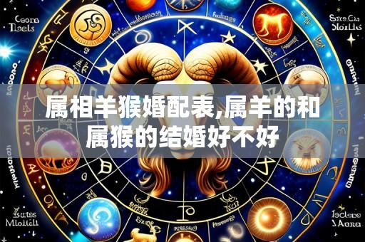 属相羊猴婚配表,属羊的和属猴的结婚好不好