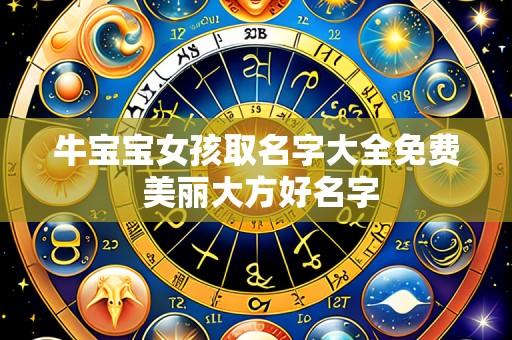 牛宝宝女孩取名字大全免费 美丽大方好名字