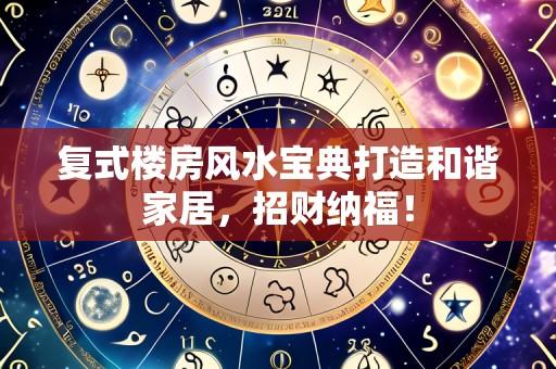 复式楼房风水宝典打造和谐家居,招财纳福!