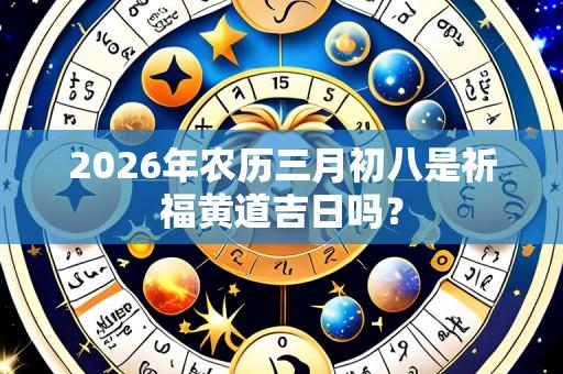 2026年农历三月初八是祈福黄道吉日吗?