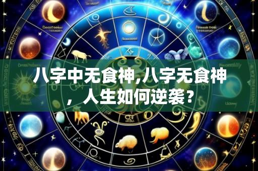 八字中无食神,八字无食神,人生如何逆袭?