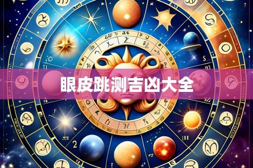 眼皮跳测吉凶大全