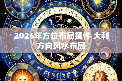 2026年方位布局摆件 大利方向风水布局