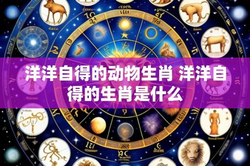 洋洋自得的动物生肖 洋洋自得的生肖是什么